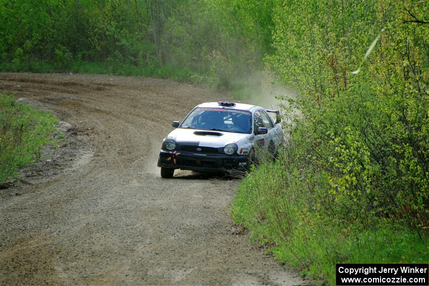 Peter Farrow / Ian Nelson Subaru WRX on SS5, Blue Trail II.