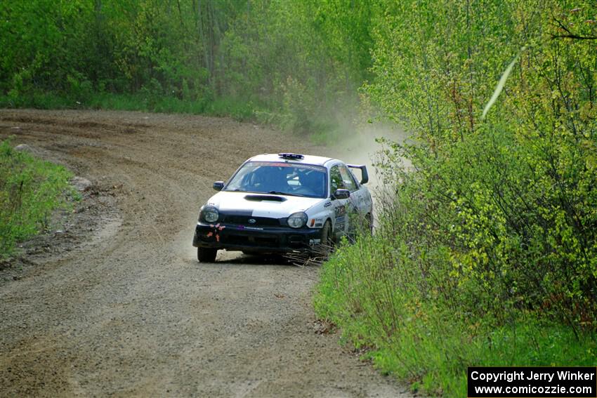 Peter Farrow / Ian Nelson Subaru WRX on SS5, Blue Trail II.