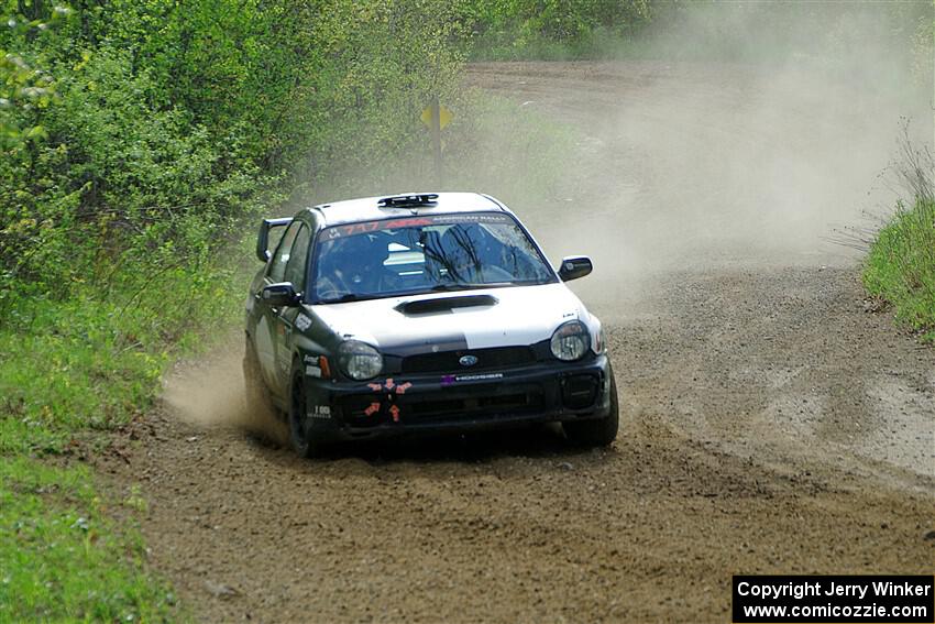 Peter Farrow / Ian Nelson Subaru WRX on SS5, Blue Trail II.