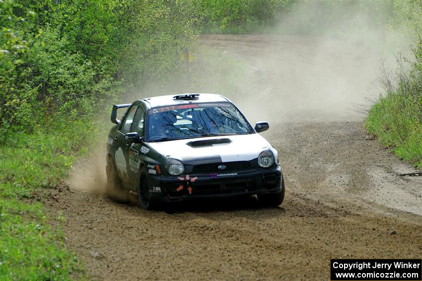 Peter Farrow / Ian Nelson Subaru WRX on SS5, Blue Trail II.