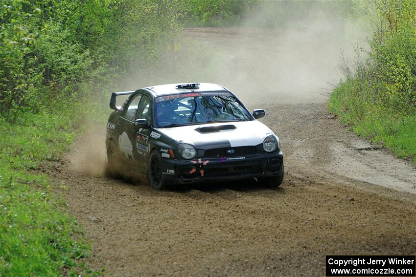 Peter Farrow / Ian Nelson Subaru WRX on SS5, Blue Trail II.
