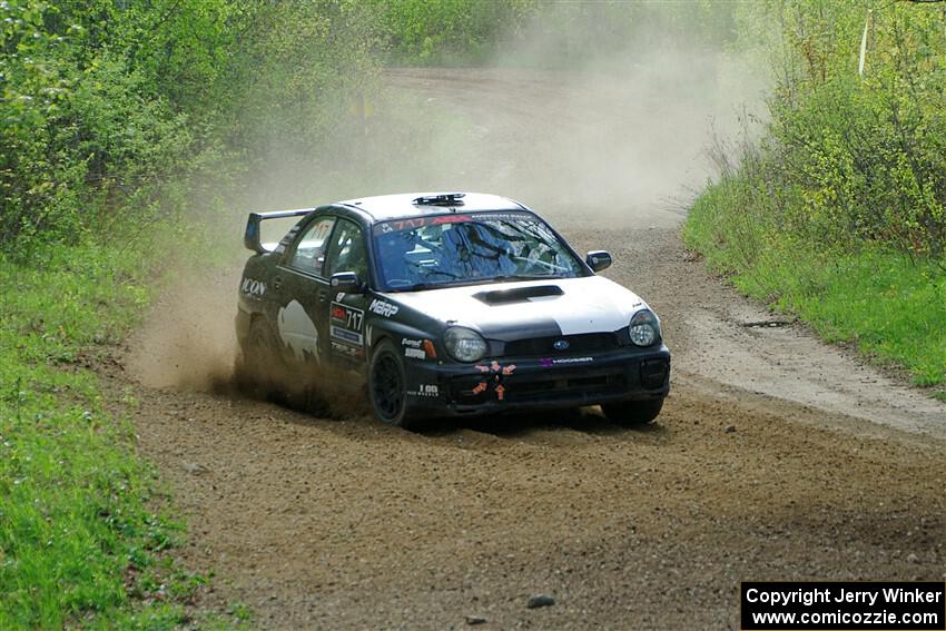 Peter Farrow / Ian Nelson Subaru WRX on SS5, Blue Trail II.