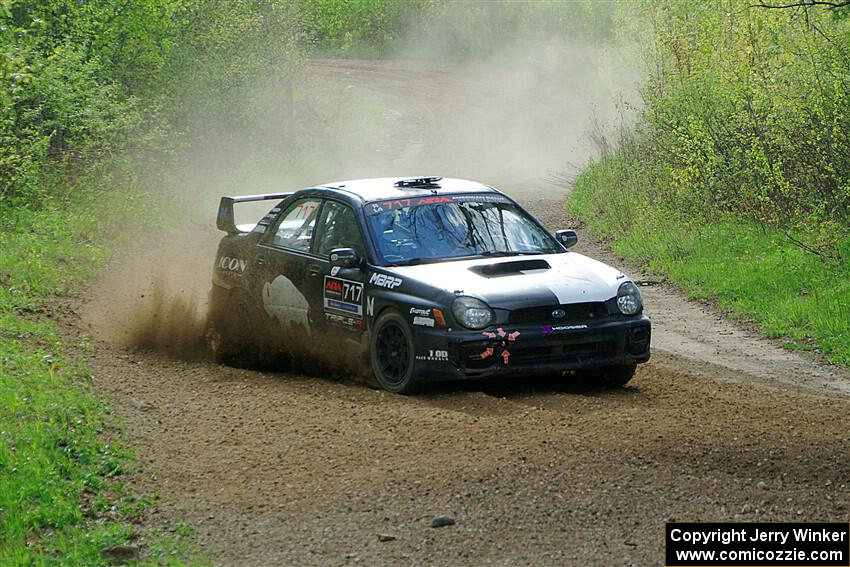 Peter Farrow / Ian Nelson Subaru WRX on SS5, Blue Trail II.