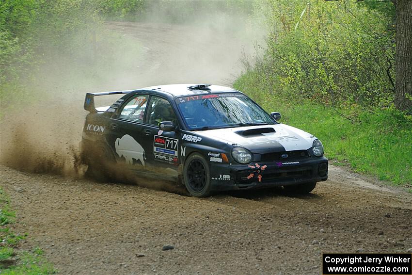Peter Farrow / Ian Nelson Subaru WRX on SS5, Blue Trail II.