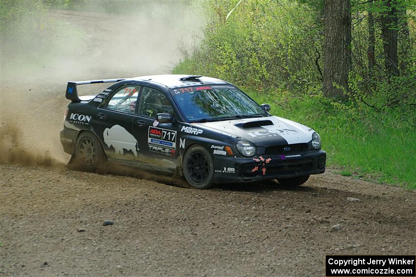 Peter Farrow / Ian Nelson Subaru WRX on SS5, Blue Trail II.