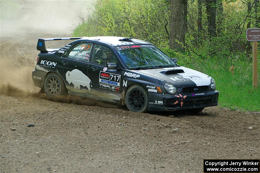 Peter Farrow / Ian Nelson Subaru WRX on SS5, Blue Trail II.
