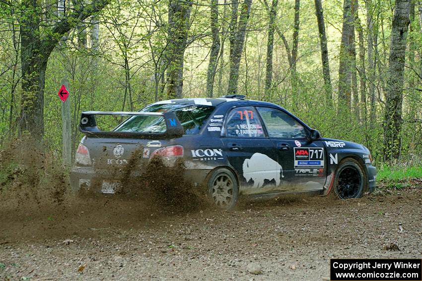 Peter Farrow / Ian Nelson Subaru WRX on SS5, Blue Trail II.