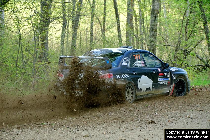 Peter Farrow / Ian Nelson Subaru WRX on SS5, Blue Trail II.