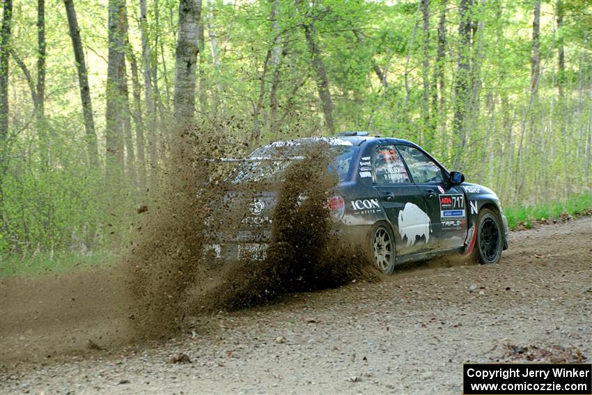 Peter Farrow / Ian Nelson Subaru WRX on SS5, Blue Trail II.