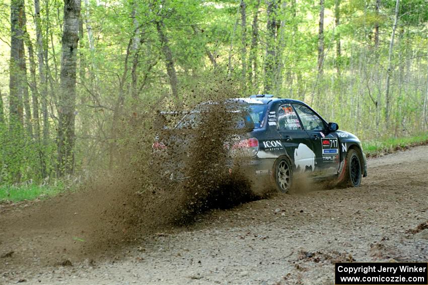 Peter Farrow / Ian Nelson Subaru WRX on SS5, Blue Trail II.
