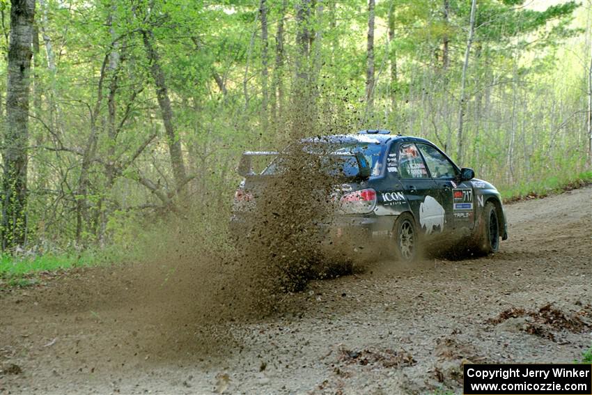 Peter Farrow / Ian Nelson Subaru WRX on SS5, Blue Trail II.