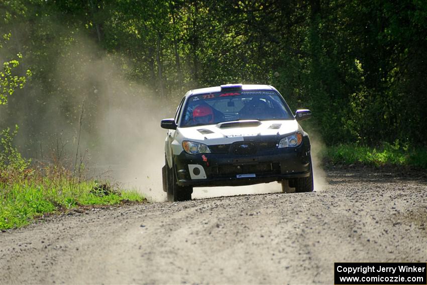 John Farrow / Michael Farrow Subaru WRX finishes SS6, Spur 2 Cutoff II.