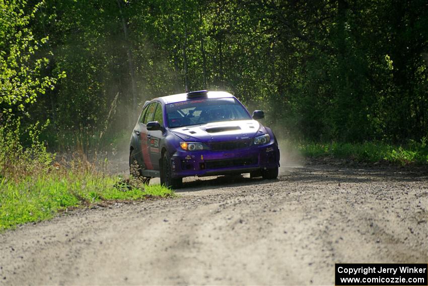 Silas Himes / Charlotte Himes Subaru WRX STi finishes SS6, Spur 2 Cutoff II.