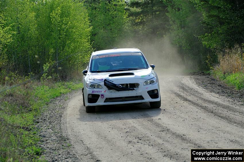 Jamey Randall / Andrew Rausch Subaru WRX finishes SS6, Spur 2 Cutoff II.