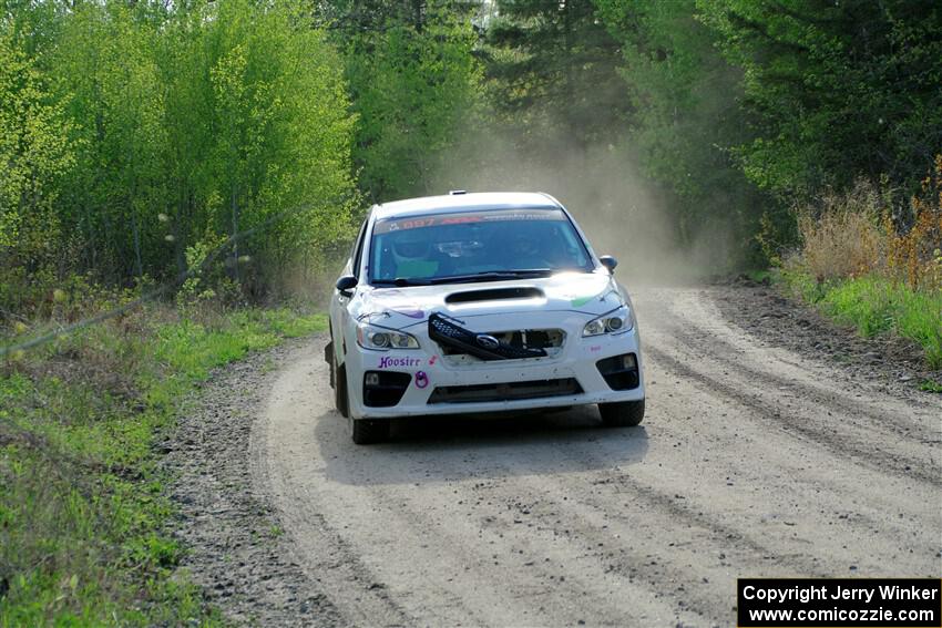 Jamey Randall / Andrew Rausch Subaru WRX finishes SS6, Spur 2 Cutoff II.
