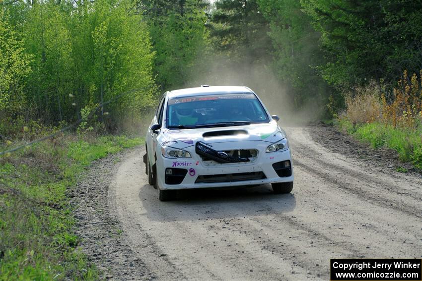 Jamey Randall / Andrew Rausch Subaru WRX finishes SS6, Spur 2 Cutoff II.