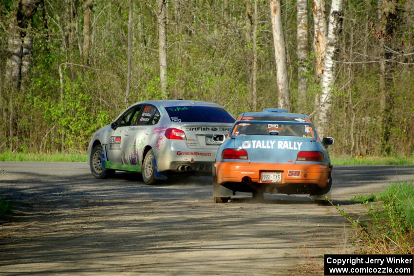 Two cars head back to service after the event.