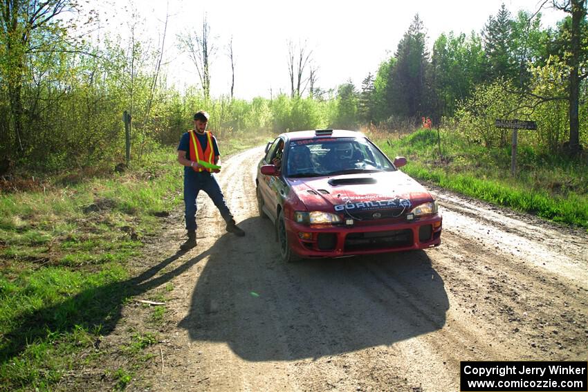 Arin DeMaster / Dustin Sharkozy Subaru Impreza finishes SS6, Spur 2 Cutoff II.