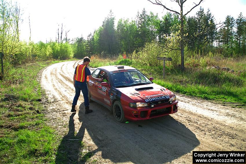 Arin DeMaster / Dustin Sharkozy Subaru Impreza finishes SS6, Spur 2 Cutoff II.