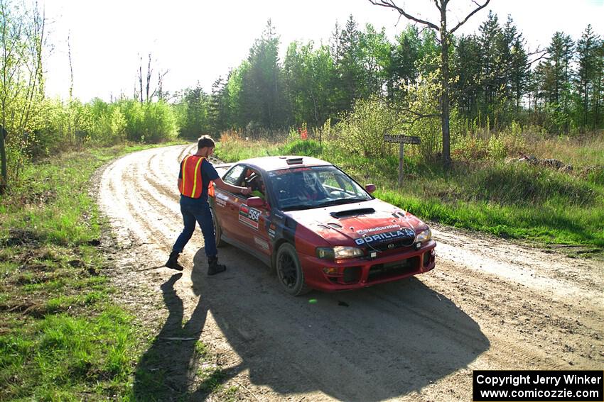 Arin DeMaster / Dustin Sharkozy Subaru Impreza finishes SS6, Spur 2 Cutoff II.