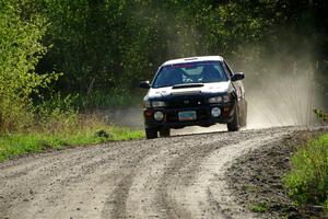 Kristian Rue / Mark Rue Subaru Impreza 2.5RS finishes SS6, Spur 2 Cutoff II.