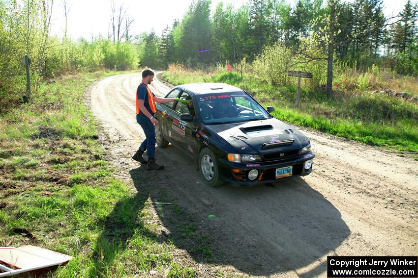 Kristian Rue / Mark Rue Subaru Impreza 2.5RS finishes SS6, Spur 2 Cutoff II.