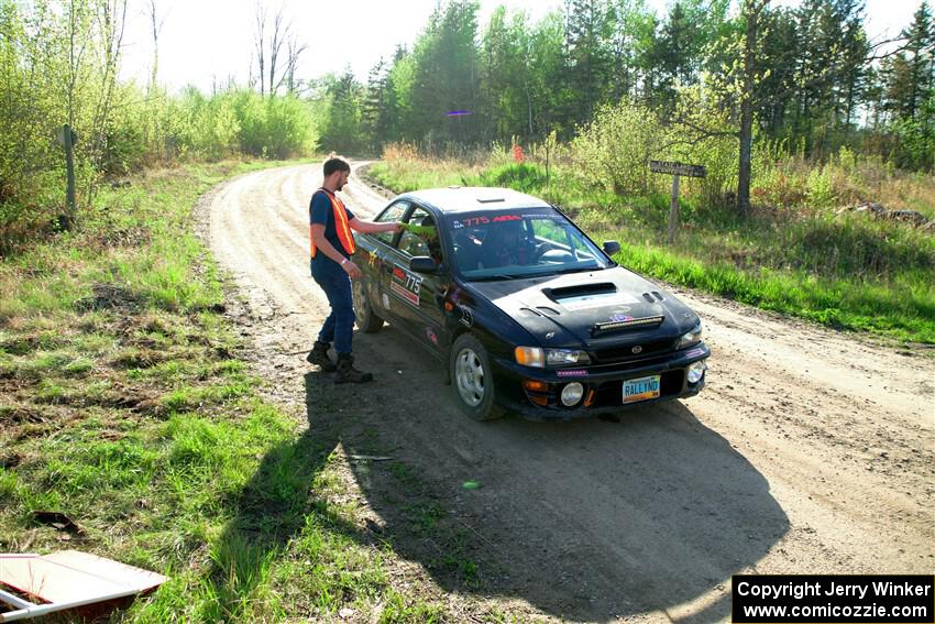 Kristian Rue / Mark Rue Subaru Impreza 2.5RS finishes SS6, Spur 2 Cutoff II.