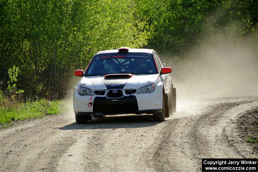 Jason Cook / Maggie Tu Subaru WRX finishes SS6, Spur 2 Cutoff II.