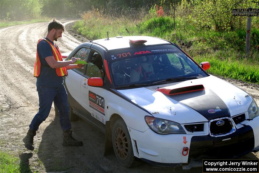 Jason Cook / Maggie Tu Subaru WRX finishes SS6, Spur 2 Cutoff II.