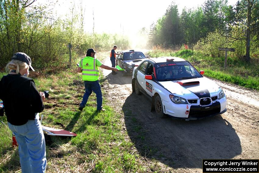 Jason Cook / Maggie Tu Subaru WRX finishes SS6, Spur 2 Cutoff II.