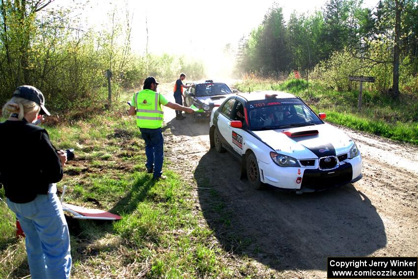 Jason Cook / Maggie Tu Subaru WRX finishes SS6, Spur 2 Cutoff II.