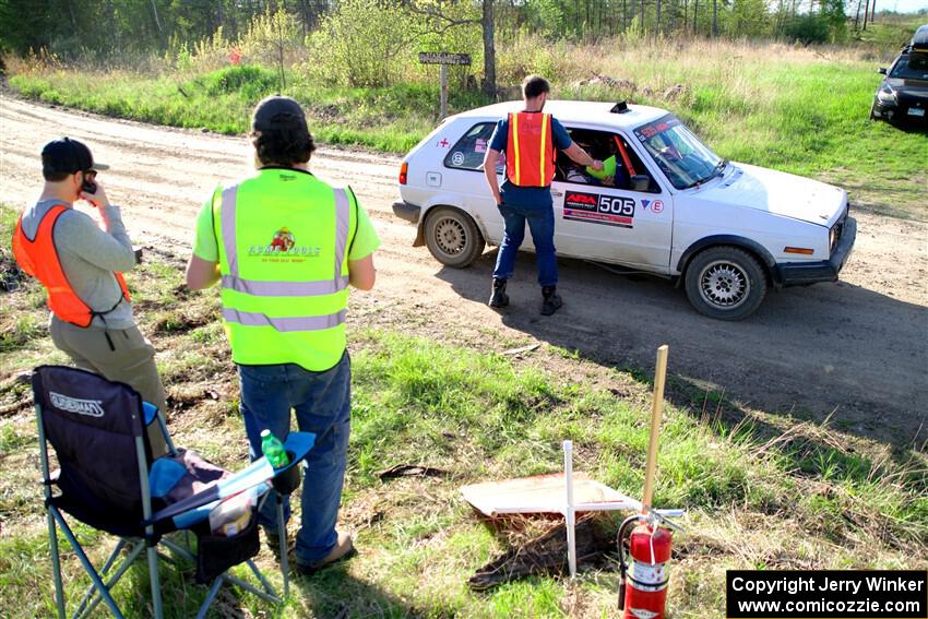 Josh Nykanen / Connor Himes VW GTI finishes SS6, Spur 2 Cutoff II.
