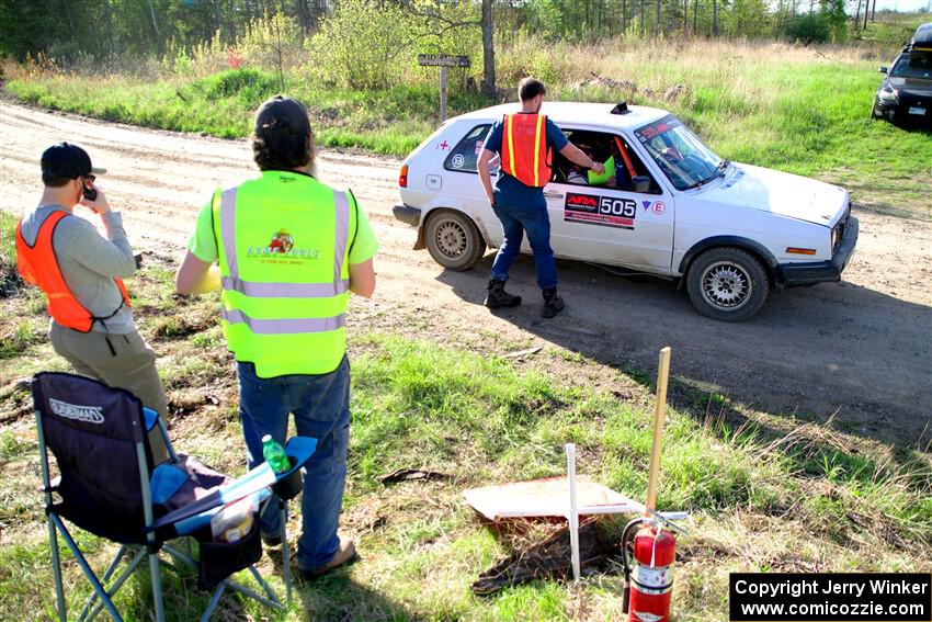 Josh Nykanen / Connor Himes VW GTI finishes SS6, Spur 2 Cutoff II.
