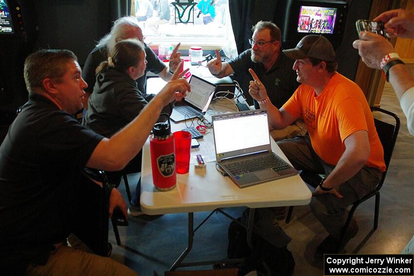 Organizers and scorekeepers argue after the event. ;)