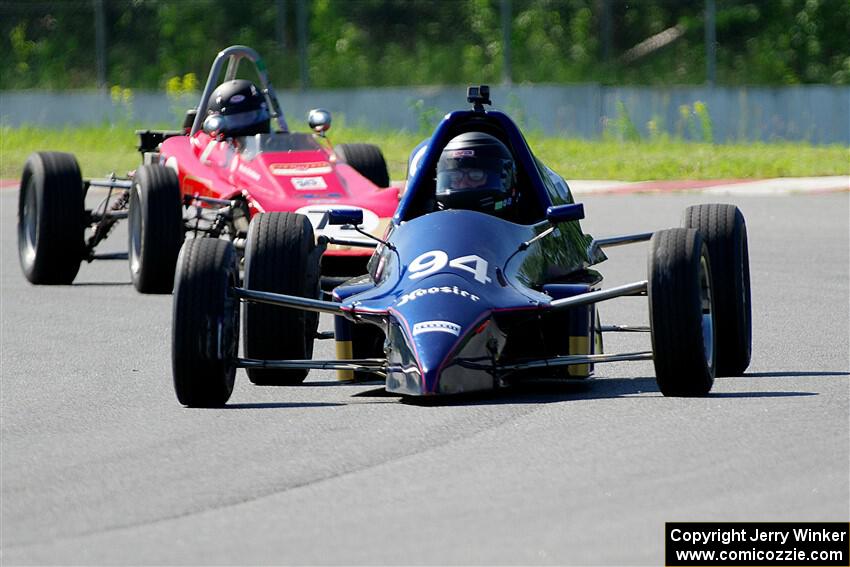 Kurt Seeman's Euroswift SE-1 and Nicole Schellekens'  Lotus 61MX Formula Fords