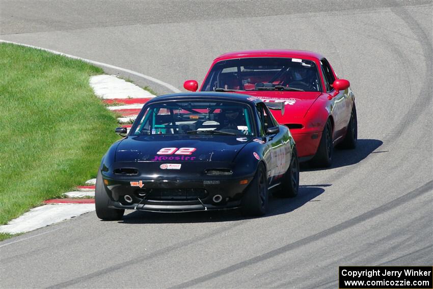 Cody Lindman's STL Mazda Miata and Garrett Taylor's Spec Miata Mazda Miata