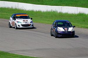Andrew Janssen's B-Spec Honda Fit and Bill Collins' B-Spec Mazda 2