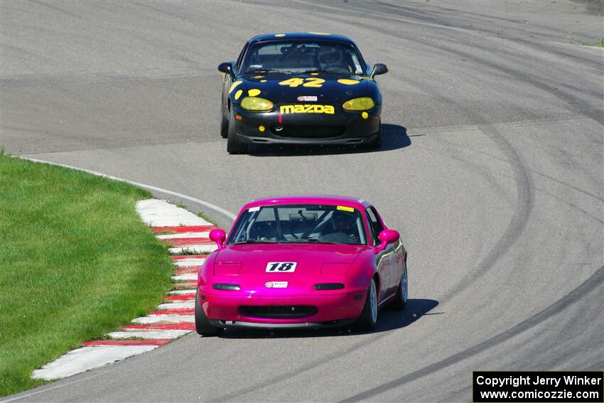 Josh Jablonski's and Greg Youngdahl's Spec Miata Mazda Miatas
