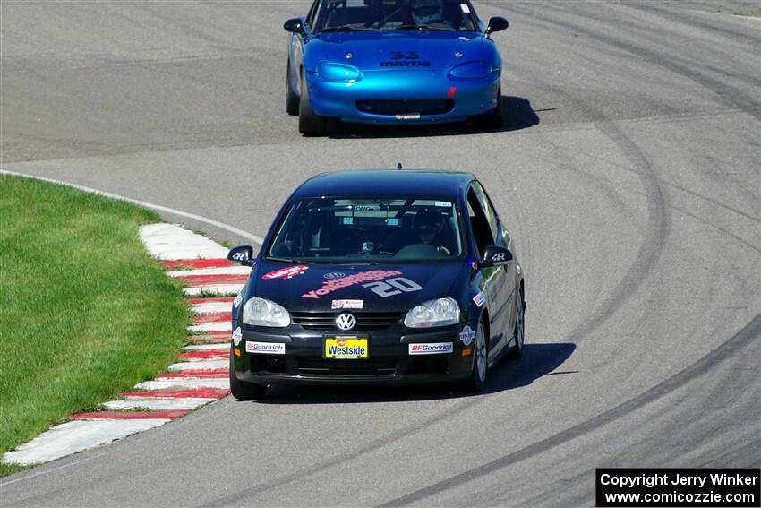 Tom Daly's T4 VW Rabbit and Rick Buan's Spec Miata Mazda Miata