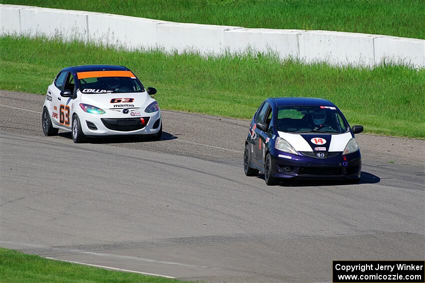 Andrew Janssen's B-Spec Honda Fit and Bill Collins' B-Spec Mazda 2