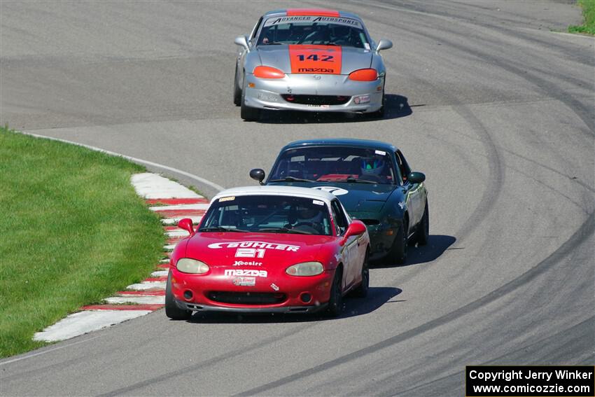 Andrew Jenkins', Sam Nogosek's and Kyle Greenhill's Spec Miata Mazda Miatas