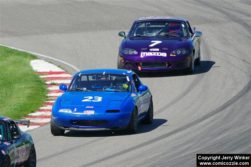 George Ellis' and Geoff Youngdahl's Spec Miata Mazda Miatas