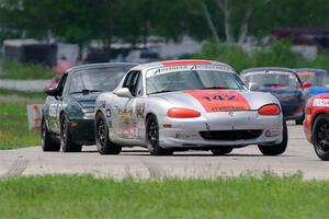 Kyle Greenhill's and Sam Nogosek's Spec Miata Mazdas