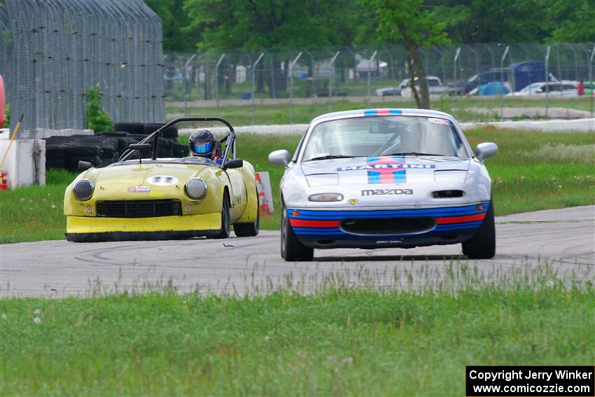 William King's Spec Miata Mazda Miata and Brooke Fairbanks' H Production Triumph Spitfire