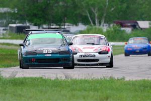 Mark Utecht's ITJ Honda Civic and Nolan Elder's STL Mazda Miata