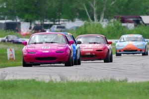 Josh Jablonski's, Matteo Azari's and Garrett Taylor's Spec Miata Mazda Miatas