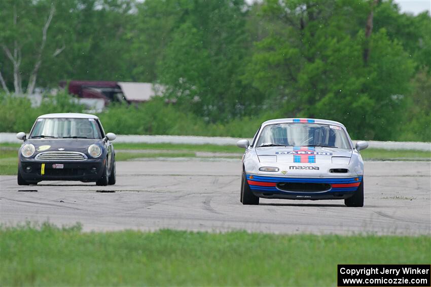 William King's Spec Miata Mazda Miata and Tim Little's B-Spec MINI Cooper