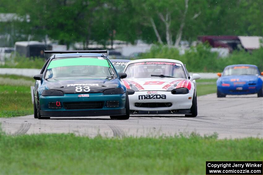 Mark Utecht's ITJ Honda Civic and Nolan Elder's STL Mazda Miata