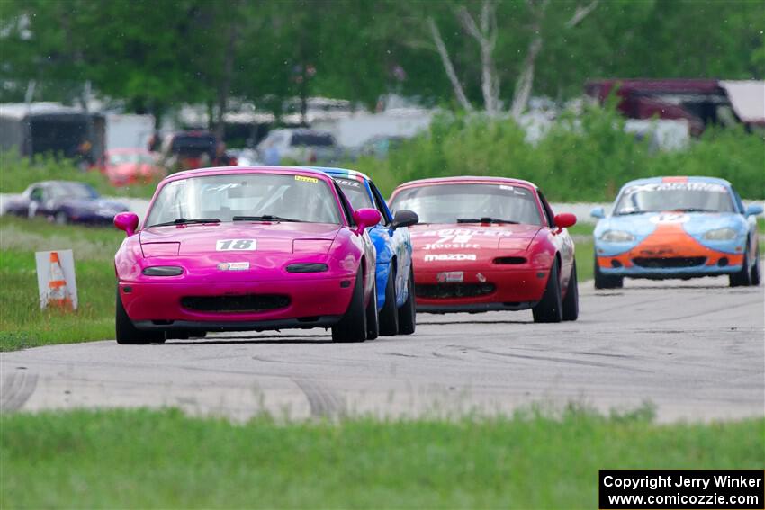 Josh Jablonski's, Matteo Azari's and Garrett Taylor's Spec Miata Mazda Miatas