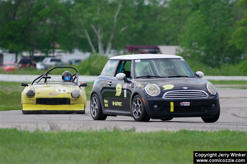 Tim Little's B-Spec MINI Cooper and Brooke Fairbanks' H Production Triumph Spitfire